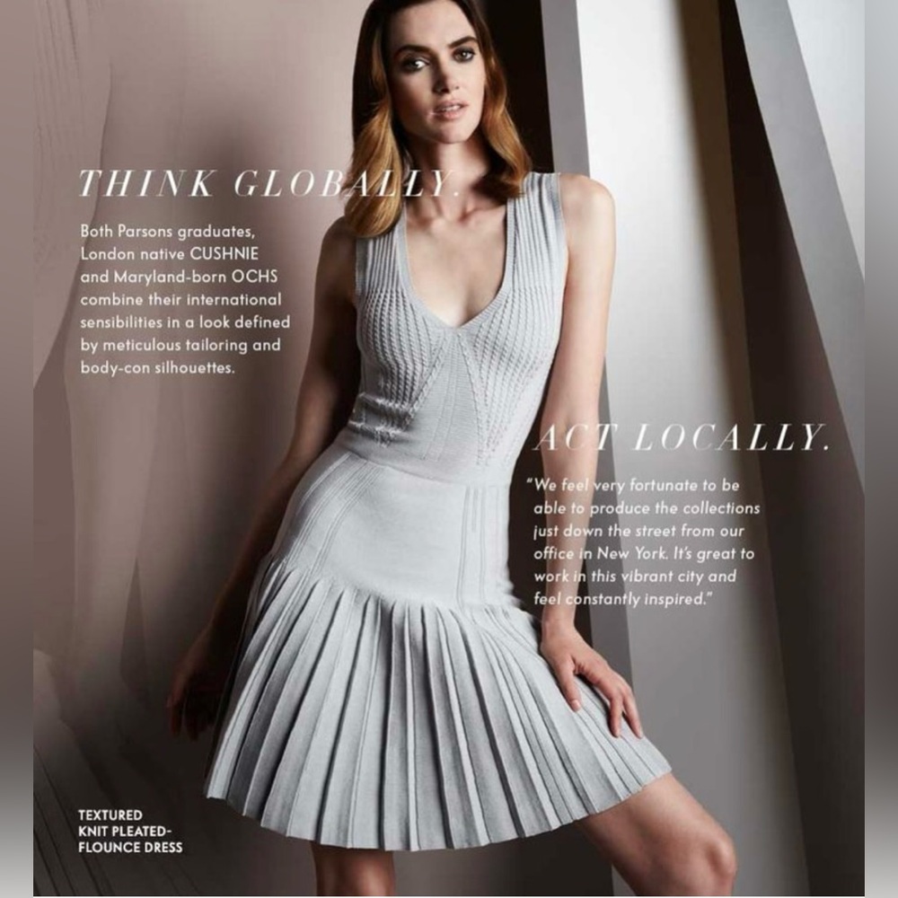 Cushnie and Ochs light blue ribbed dress in size S